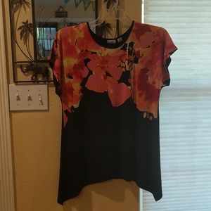 CATO short sleeve flower blouse
